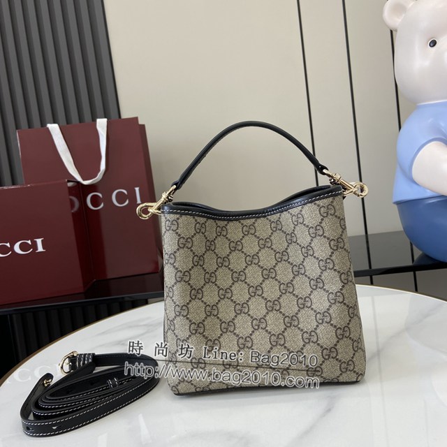 Gucci專櫃古馳最新款購物袋GG圖案條紋織大號肩背包 jh1993型號：815118